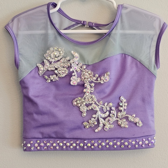 Weissman Purple Custom Rhinestone Dance Costume - Picture 2 of 4